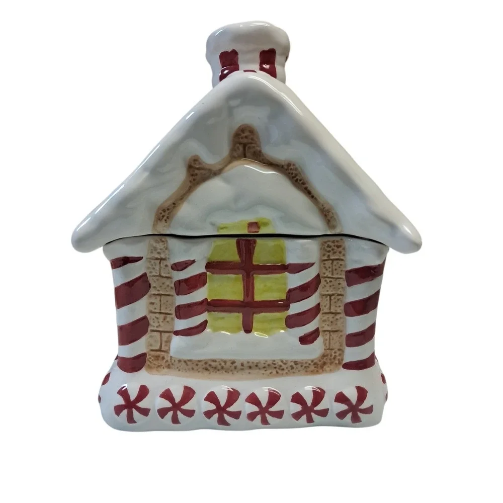 Vntg Boston Warehouse Trading Corp 2007 Gingerbread House Christmas Cookie Jar